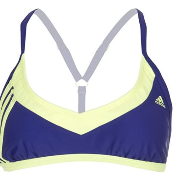 Adidas Women 3 Stripe Racerback Sport Bikini Top